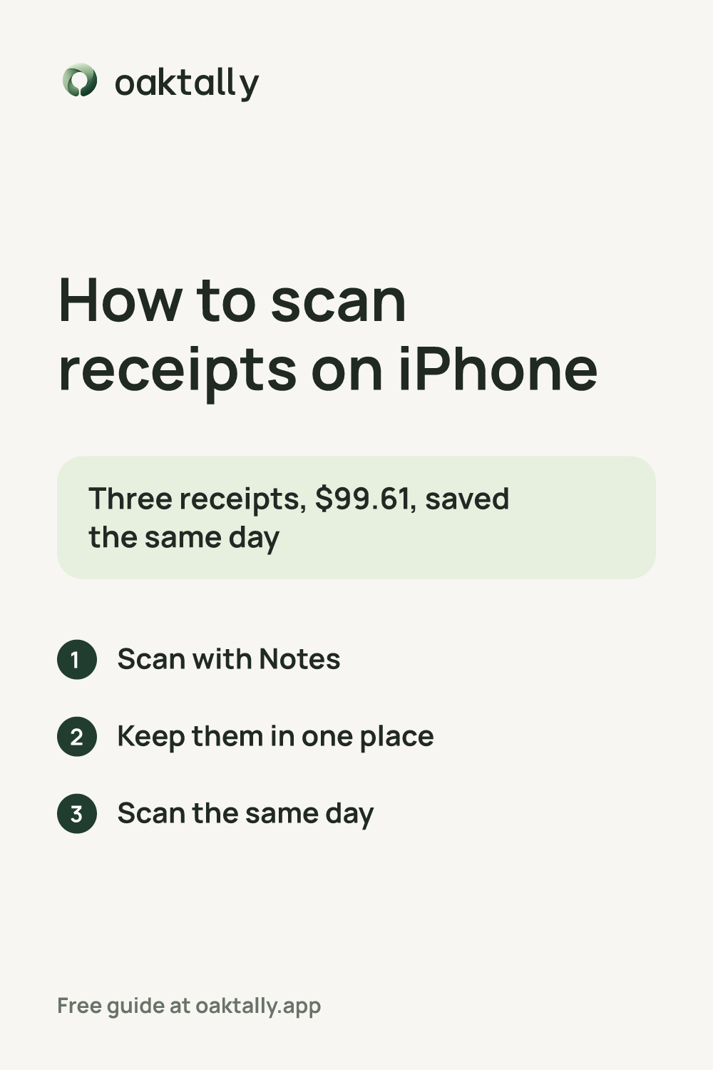 How to scan receipts on iPhone: the steps from this guide on one card.